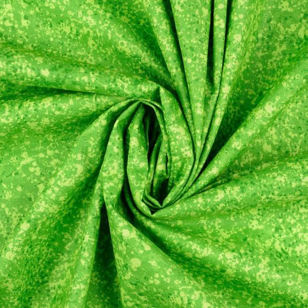 Baumwoll Druck leichte Batikoptik Hellgrün